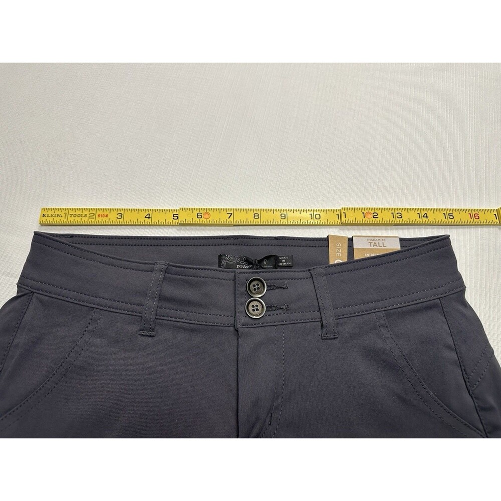 NWT Women's Prana Halle Pants Tall Size 0 x 36 Coal W4HATL11 - Picture 15 of 16